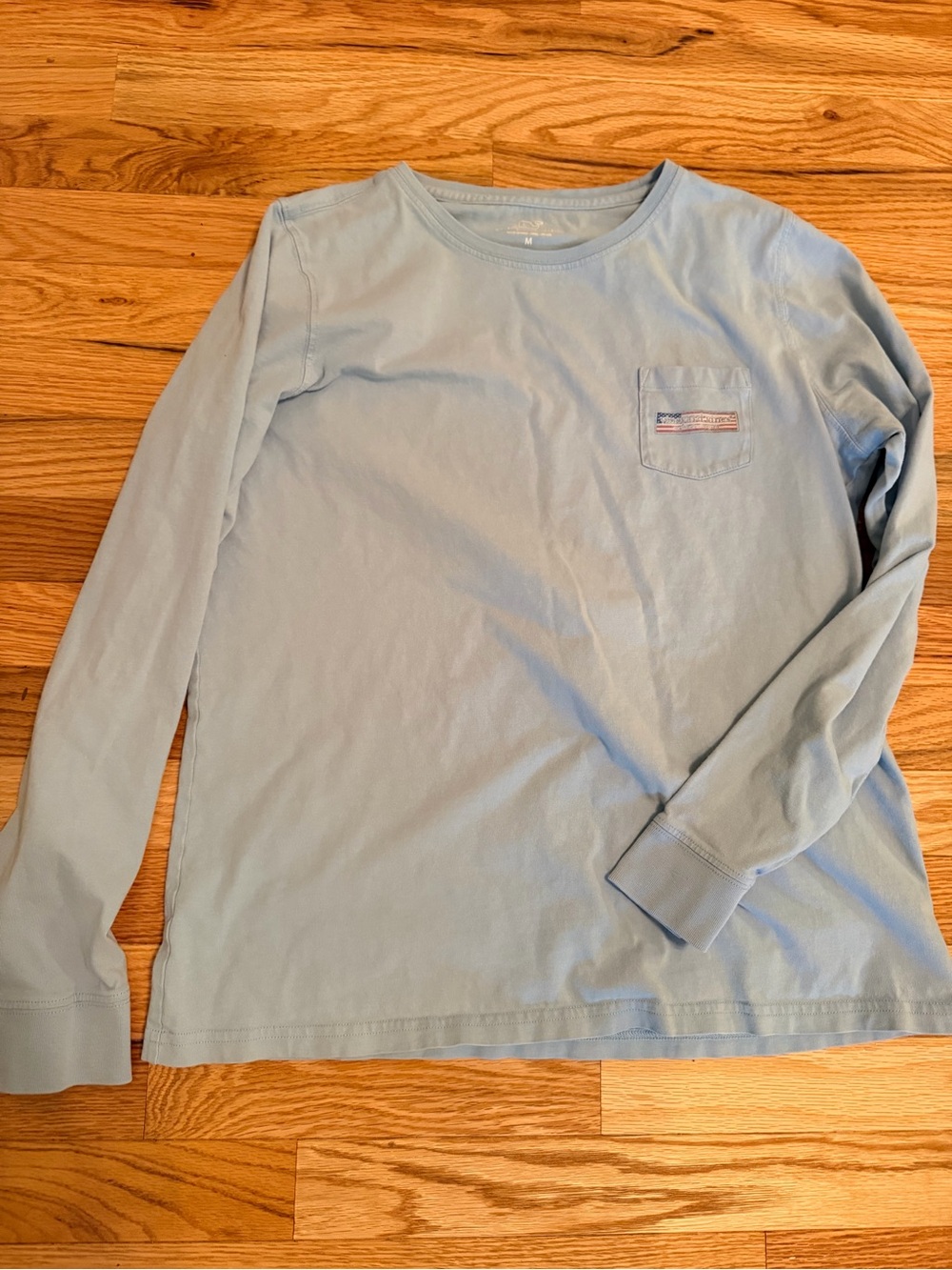 Light Blue Long-Sleeve Pocket